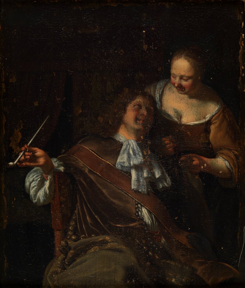 Frans van Mieris I - Interior with Man and Woman - 20.227 - Rhode Island School of Design Museum