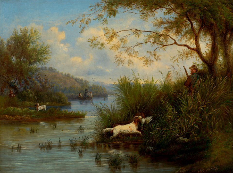 František Belopotocký - Poľovačka na divé kačky - O 910 - Slovak National Gallery