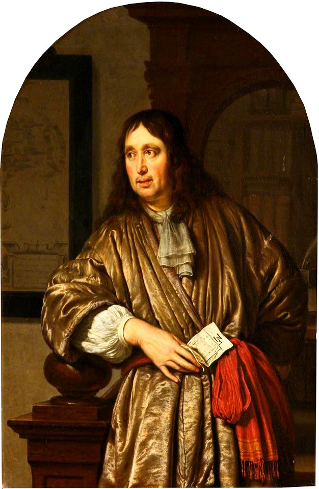 Frans van Mieris (I) - Portrait of a Merchant in a Banyan, Holding a Business Document NTIV ASCT 1535132