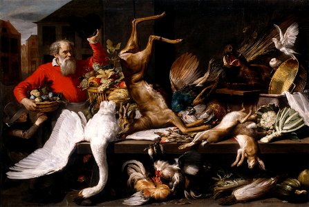 Frans Snyders - Still Life with Dead Game, Fruits, and Vegetables in a Market - 1981.182 - Art Institute of Chicago