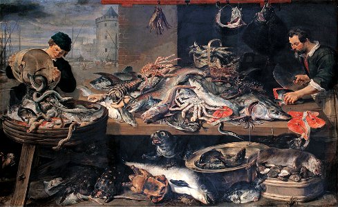 Frans Snyders - Fish Stall - WGA21521FXD