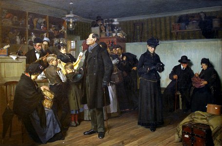 Frants Henningsen - Hos pantelåneren - KMS1469 - Statens Museum for Kunst