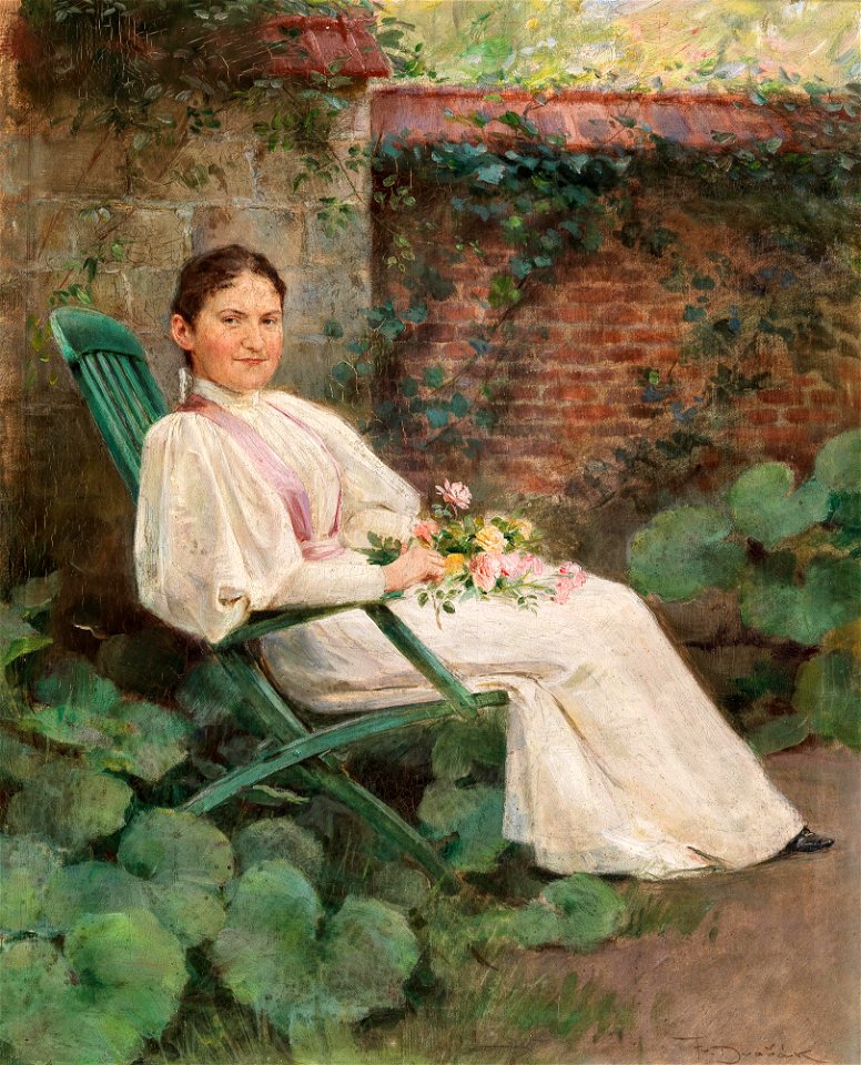 František Dvořák Mußestunde im Garten