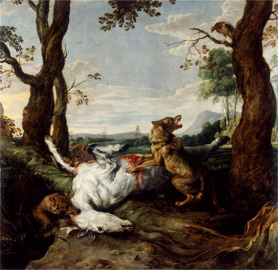 Frans Snyders (1579-1657) - Wolves Devouring a Horse - 1257147 - National Trust