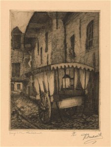 Frans Nackaerts - Gang in de slachtstraat - Graphic work - Royal Library of Belgium - S.III 80099