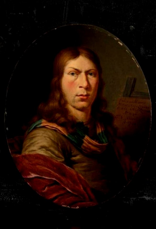 Frans van Mieris (II) - Portret van Jan van Mieris (1660-1690) - S 4642 - Museum De Lakenhal. Free illustration for personal and commercial use.