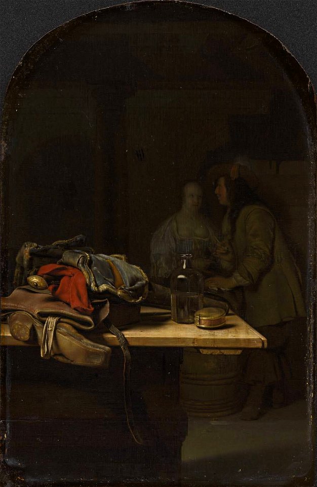 Frans van Mieris d. Ä. - Der Reiterstiefel - 586 - Bavarian State Painting Collections