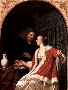 Frans van Mieris (I) - A Meal of Oysters - WGA15631. Free illustration for personal and commercial use.