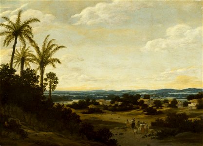 Frans Post, Brazilian Landscape, 1667. Free illustration for personal and commercial use.