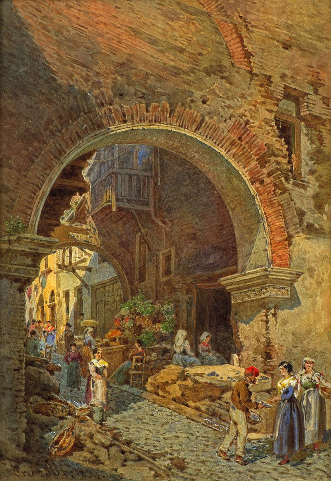 Franz Alt Alte Pescaria in Rom 1894
