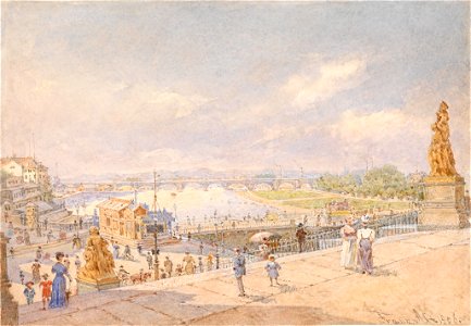 Franz Alt Dresden Stiege zur Brühlschen Terrasse 1906