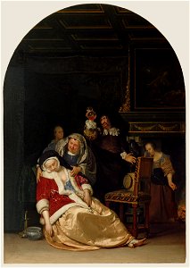Frans van Mieris the Elder (Dutch - The Doctor's Visit - Google Art Project. Free illustration for personal and commercial use.