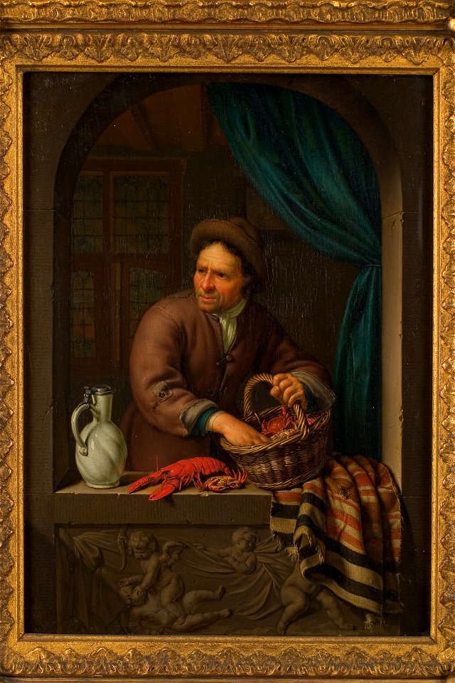Frans van Mieris II - De kreeft- en krabbenverkoper - 0121 - Rijksmuseum Twenthe