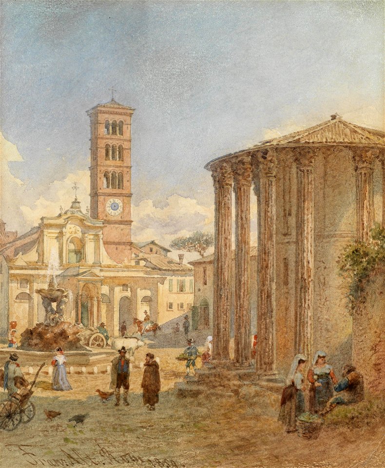 Franz Alt Rom Forum Boarium 1859