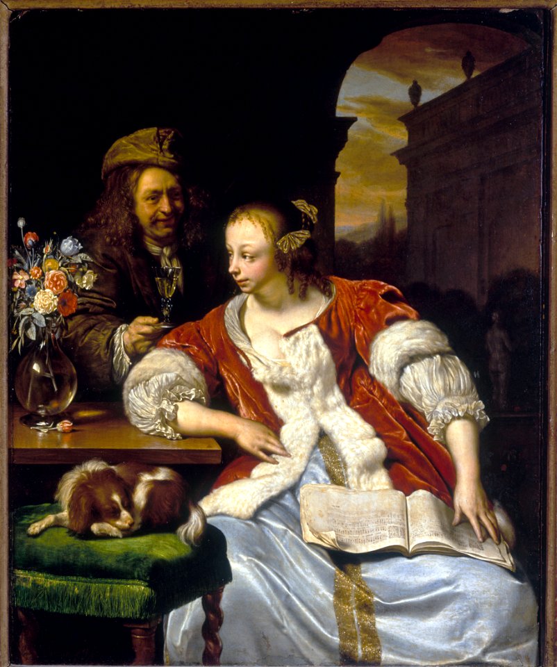 Frans van (dit le Vieux) Mieris - Le chant interrompu , portrait de l'artiste et sa femme - PDUT915 - Musée des Beaux-Arts de la ville de Paris