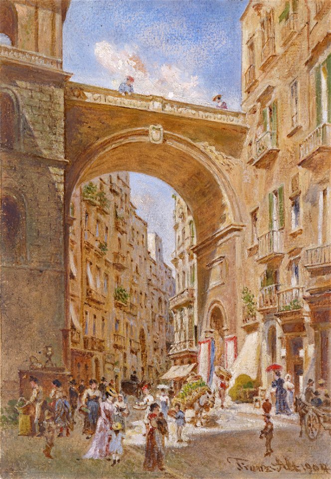 Franz Alt Neapel Chiaia-Brücke 1904