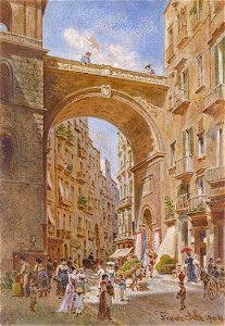 Franz Alt Neapel Chiaia-Brücke 1904