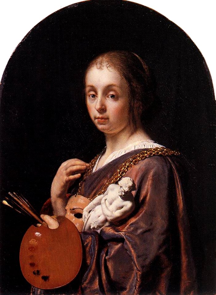 Frans van Mieris (I) - Pictura (An Allegory of Painting) - WGA15636