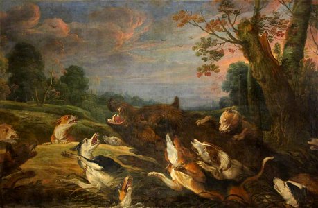 Frans Snyders (1579-1657) - The Boar Hunt - EU0736 - The Torrie Collection