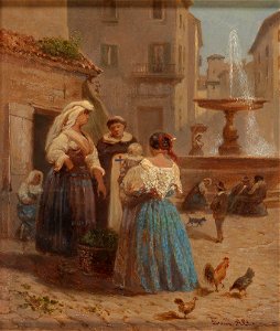 Franz Alt Motiv aus einem italienischem Städtchen
