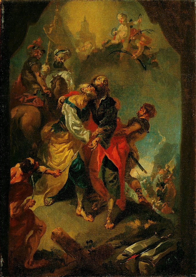 Franz Anton Maulbertsch - Abschied der Apostel Petrus und Paulus vor ihrem Martertod - 2170 - Österreichische Galerie Belvedere