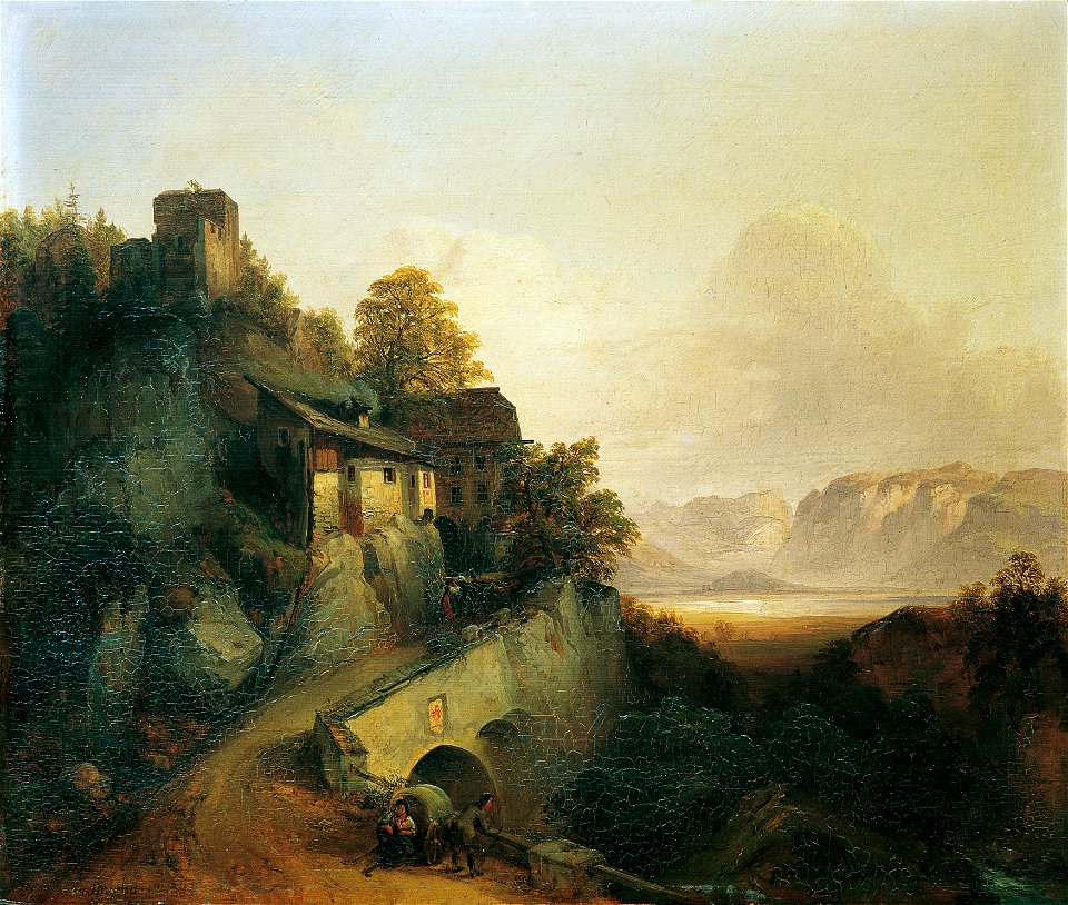 Franz Barbarini - Gebirgsstraße in Tirol - 2694 - Österreichische Galerie Belvedere