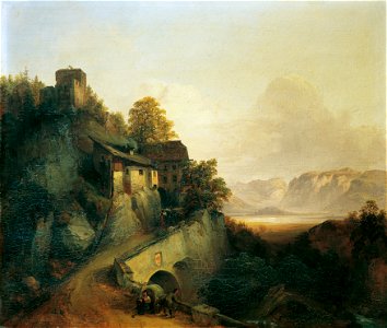 Franz Barbarini - Gebirgsstraße in Tirol - 2694 - Österreichische Galerie Belvedere