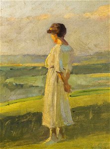 František Dvořák - Lady in a White Dress
