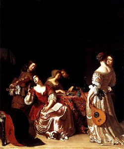 Frans van Mieris (I) - Musical Company - WGA15634. Free illustration for personal and commercial use.