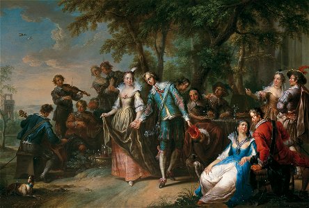 Franz Christoph Janneck - Unterhaltung im Freien mit Tanz - 4179 - Kunsthistorisches Museum