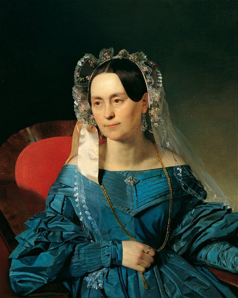 Franz Eybl - Dame in blauem Kleid - 3652 - Österreichische Galerie Belvedere