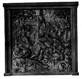 Franz Barwig Relief die raufenden Bauern 1923 dgE