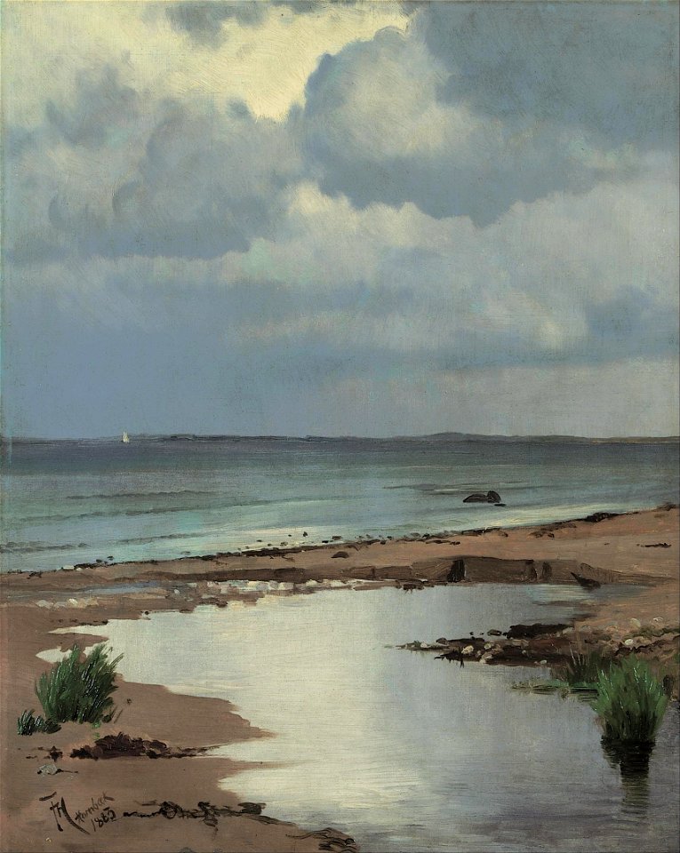Frants Henningsen - From the beach at Hornbæk - Google Art Project