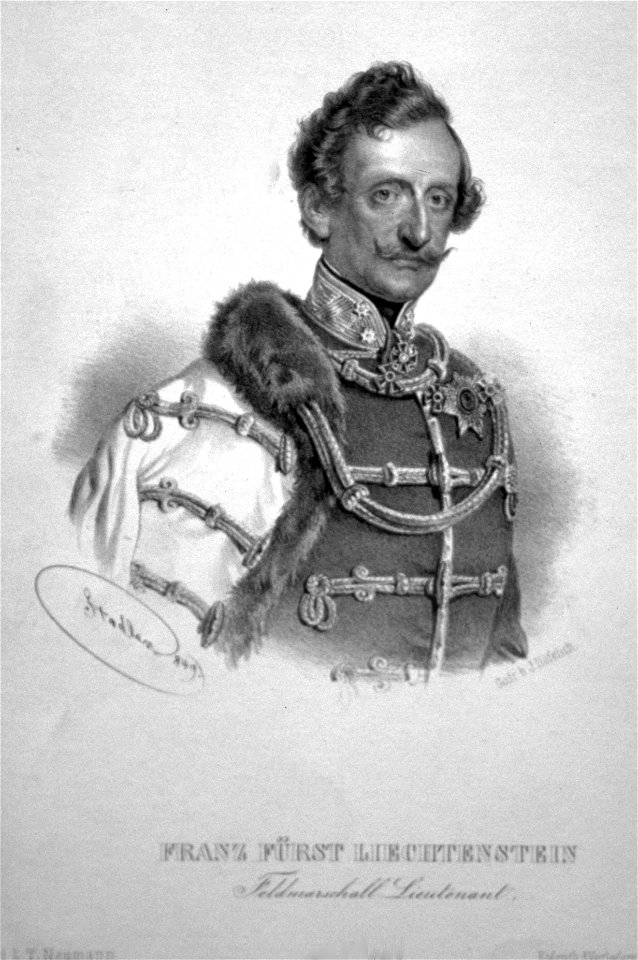 Franz de Paula von und zu Liechtenstein Litho