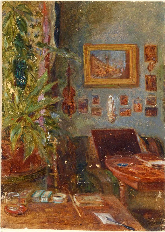 Franz Alt-Blick in das Atelier Rudolf von Alts