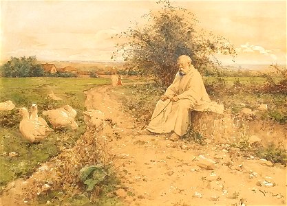 František Slabý Sv. Petr pasákem (studie) 1894