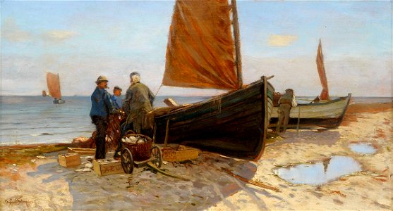 Franz Hoffmann-Fallersleben Fischer am Strand
