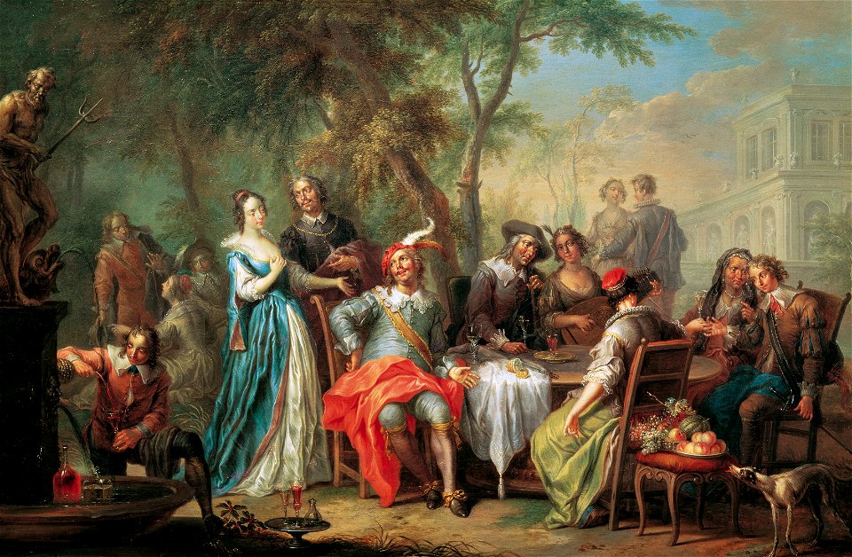 Franz Christoph Janneck - Unterhaltung im Freien mit Wein und Gesang - 4181 - Kunsthistorisches Museum
