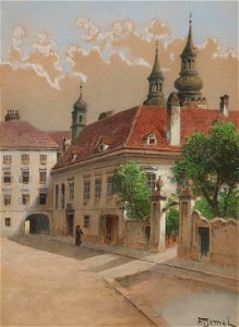 Franz Demel Heiligenkreuzerhof Wien. Free illustration for personal and commercial use.
