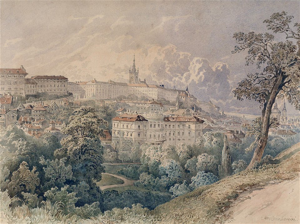Franz Barbarini Blick über Prag von Petrin aus