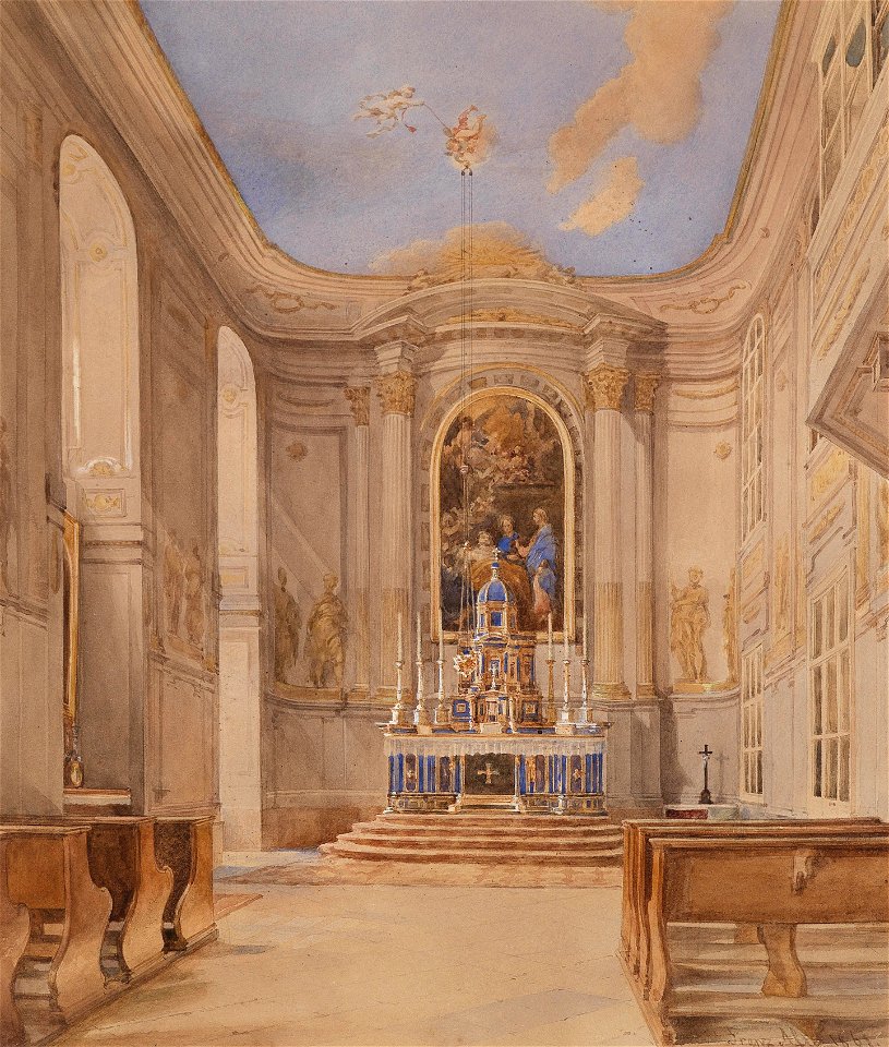 Franz Alt Kircheninneres 1861