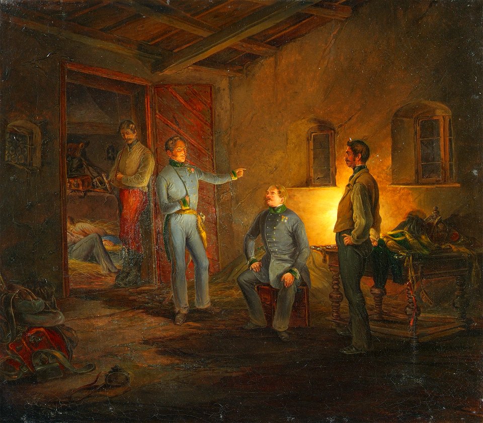 Franz Brudermann - Kopals letzte Nacht mit Oberst Schlechta in einer italienischen Bauernhütte - 2769 - Kunsthistorisches Museum