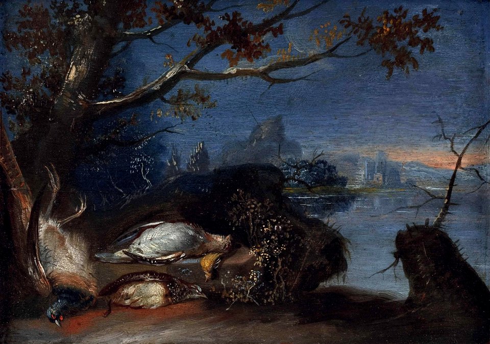 Franz Josef Textor Stillleben mit Fasan und Rebhühnern