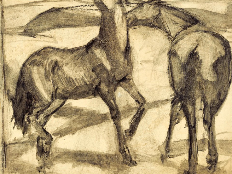 Franz Marc - Zwei Pferde 1910