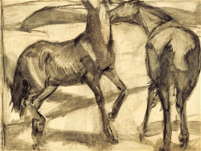 Franz Marc - Zwei Pferde 1910
