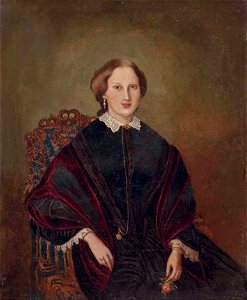Franz Paul Widmann Junge Dame mit Rose