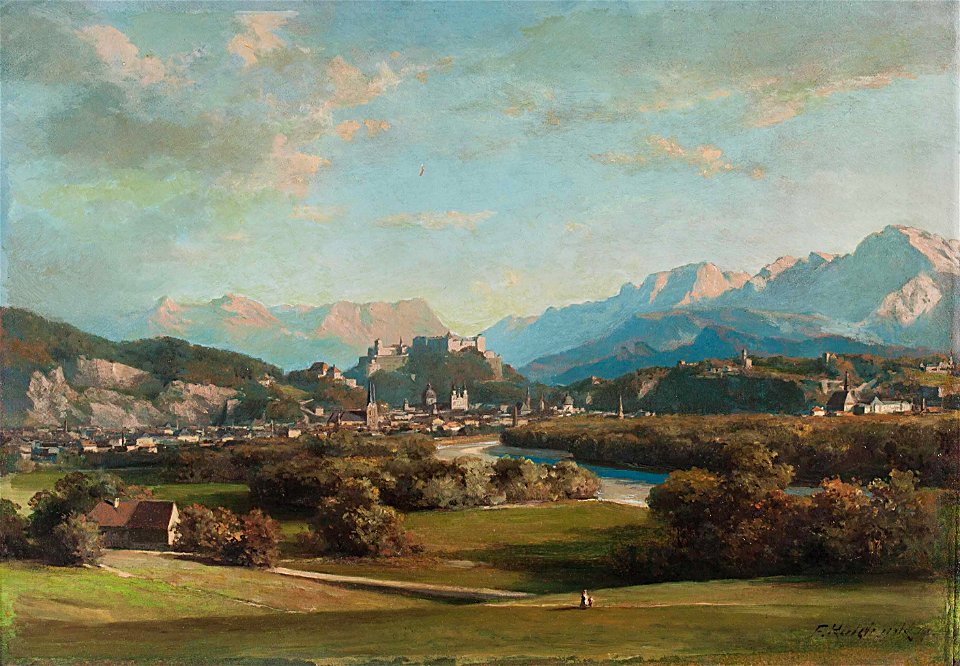 Franz Kulstrunk Panoramablick von Maria Plain auf Salzburg