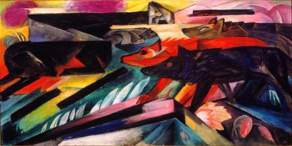 Franz Marc - Die Wölfe (Balkankrieg), 1913