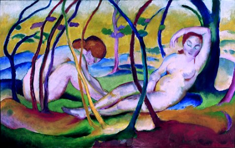 Franz Marc - Nudes under Trees - Google Art Project
