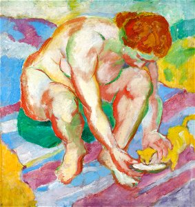 Franz Marc - Akt mit Katze - G 12762 - Lenbachhaus